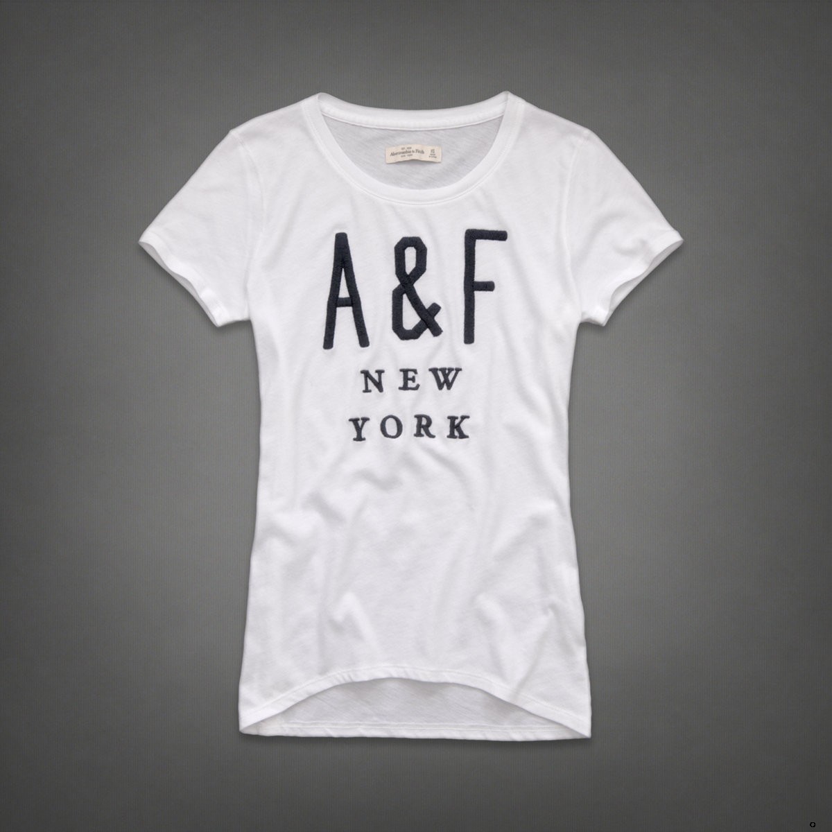 Abercrombie Fitch Mujeres De Cuello Redondo Corto Remera AF8248
